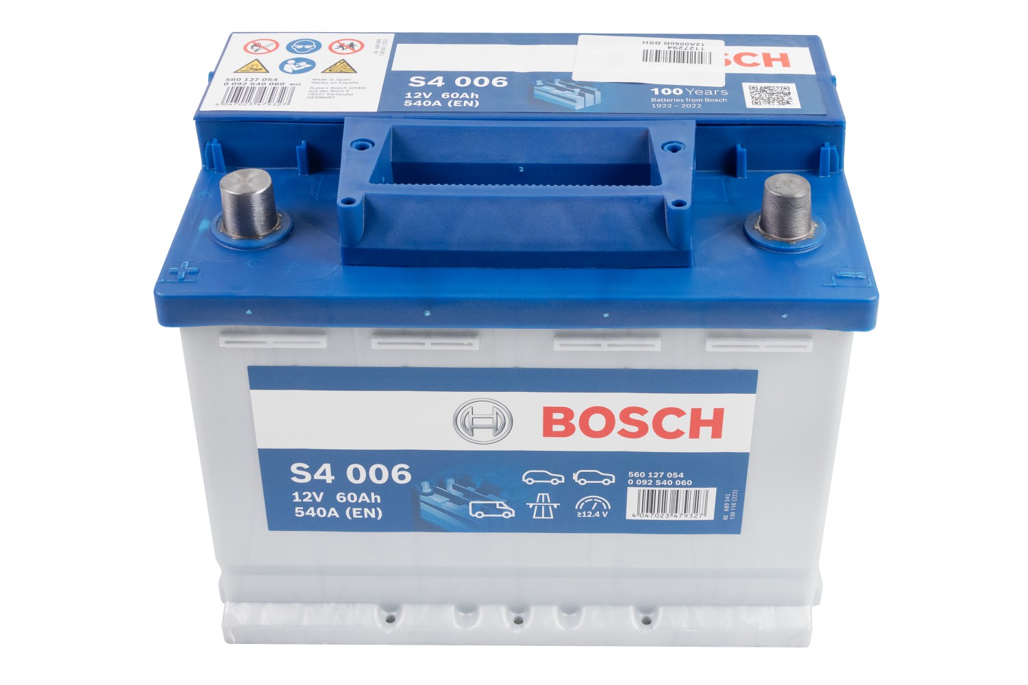 АКУМУЛЯТОР BOSCH 12В/60АГ/540А/14,276КГ